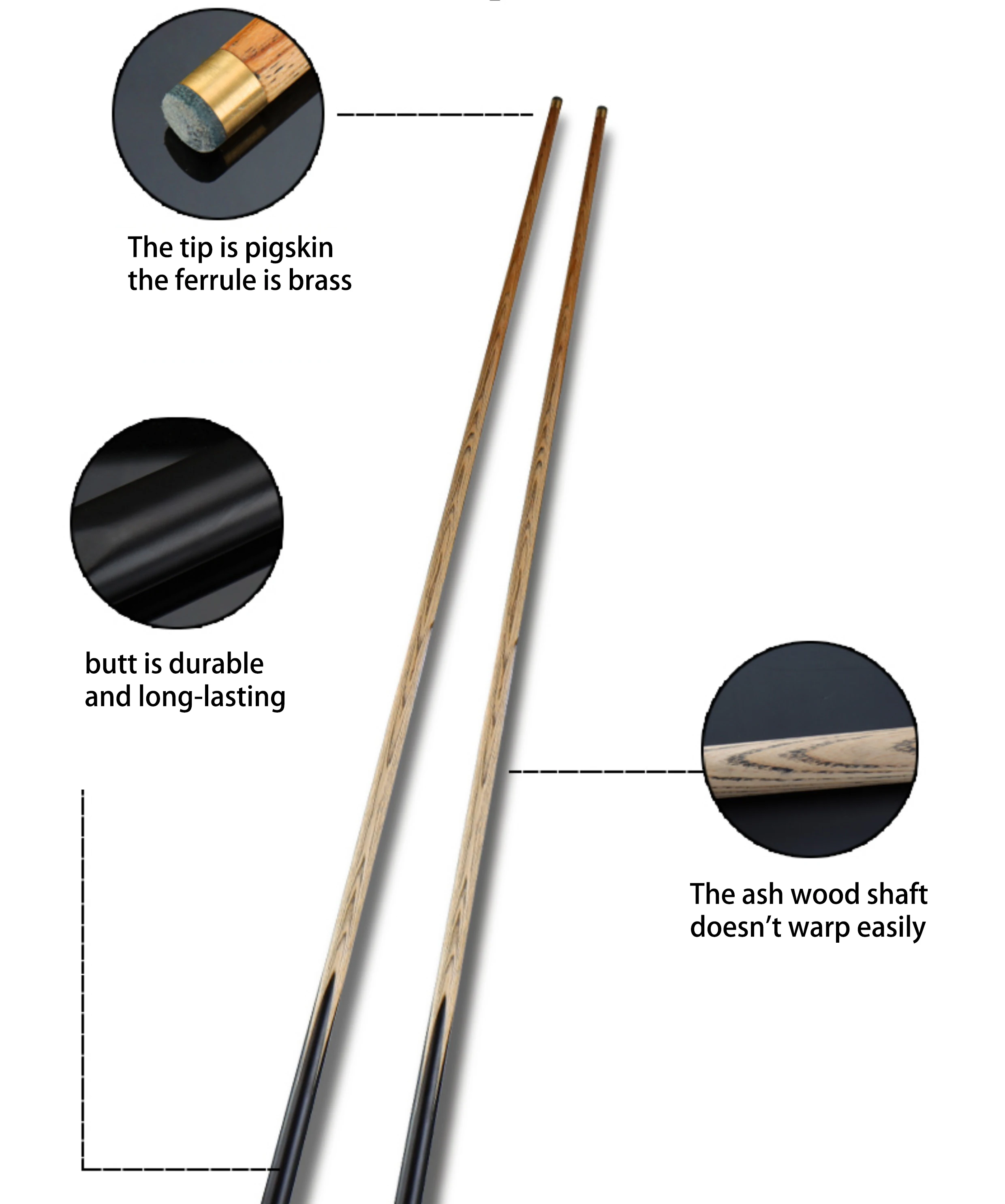 Factory Sale Billiard Accessories 57 Inch Cue Billiard Pool Cue Stick