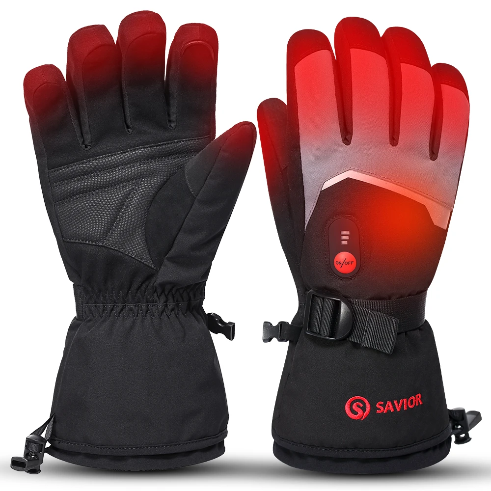 Heated Gloves Rechargeable Battery 7.4V 2200mah Winter Thermal Skiing Snow S-2XL 