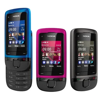 For Nokia C2-05 2.0 Inches 240x320 FM Radio 860 mAh TFT C2 Old Mobile Phones Feature Cellphone