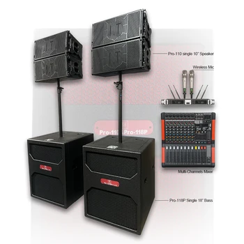 High Quality Pro-110 Single 10 Inch Line Array Full Set Two Way