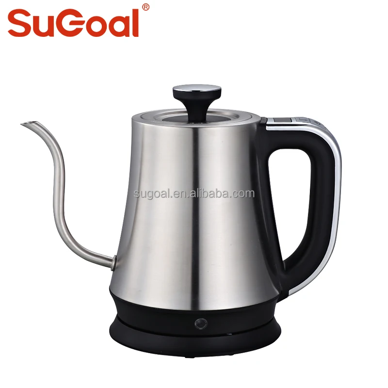 Offacy Electric Gooseneck Kettle 1L Pour Over Coffee and Tea 100% Stainless  Steel 1200W Quick Heating