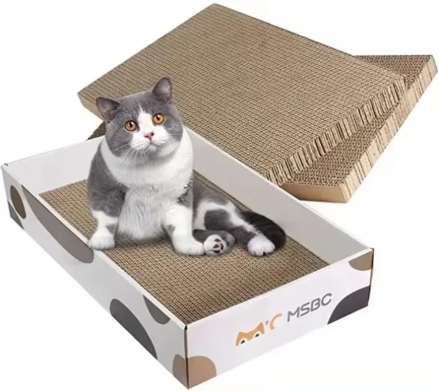 Interactive Cat Toy Scratching Posts Grinding Claw Pet Play House With Scratches Cat Tree Paper Box Borad Cat Scratcher