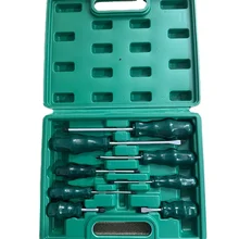 8-Piece Lightweight and Compact Industrial Grade Cross Screwdriver Set Chrome-Finish with Plastic Handles for Home Auto Repair