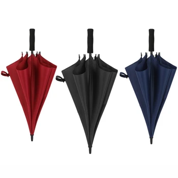 Custom Windproof Golf Umbrella with Minimalist Design Straight Style Logo Printing for Adults Semi-Automatic