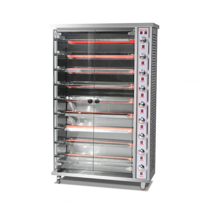 6 Rods Floor Style Blue Gas Commercial Chicken Rotisserie Oven TT-WE32  Chinese restaurant equipment manufacturer and wholesaler