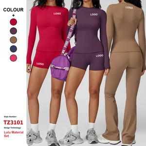 Custom High Quality Sportswear Conjunto D Yoga Suit Outdoor Fitness Clothes Women Workout Activewear Running Sport Wear Yoga Set