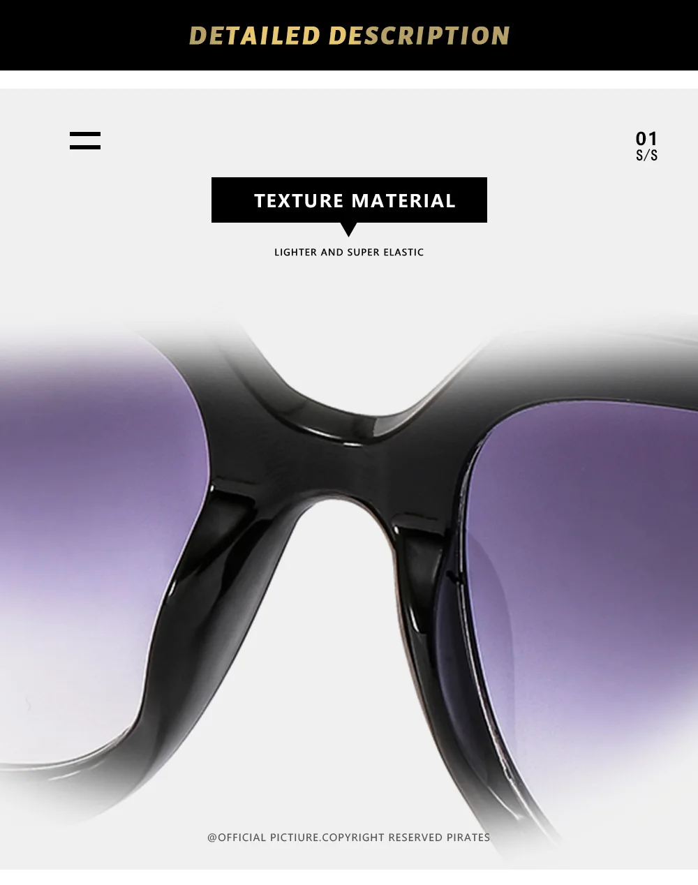 Pearl Inlay Cat Eye Frame UV400 Protection Glasses 2024 Hot  display picture 1