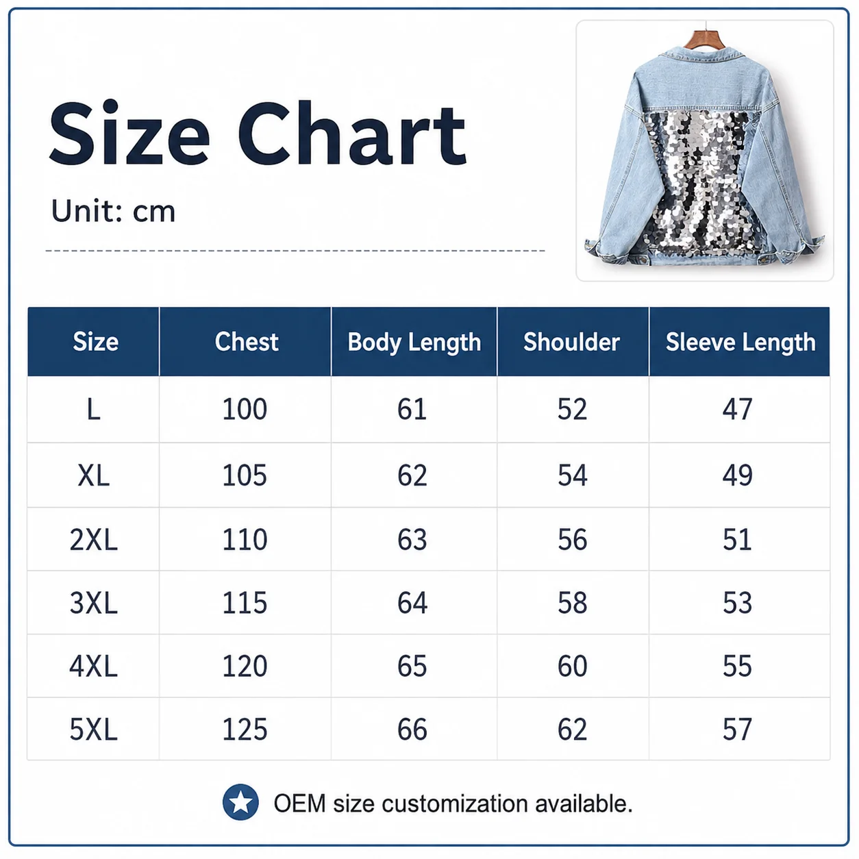Custom Women's Oversized Vintage Denim Jacket Long Sleeve Cropped Coat with Fringe Sequin Embroidered Design