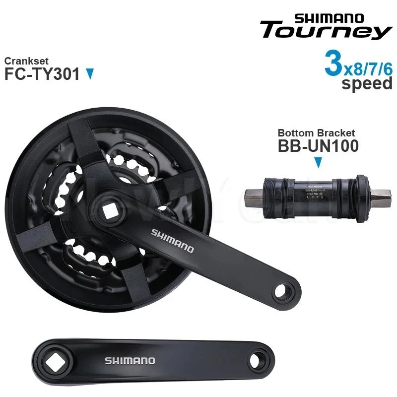 SHIMANO FC-TY301 42-34-24Tマウンテンバイククランクセット用