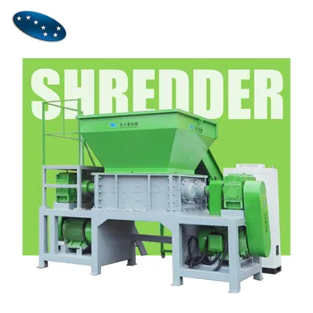 double shaft shredder waste film woven bags shredding machine plastic recycling
