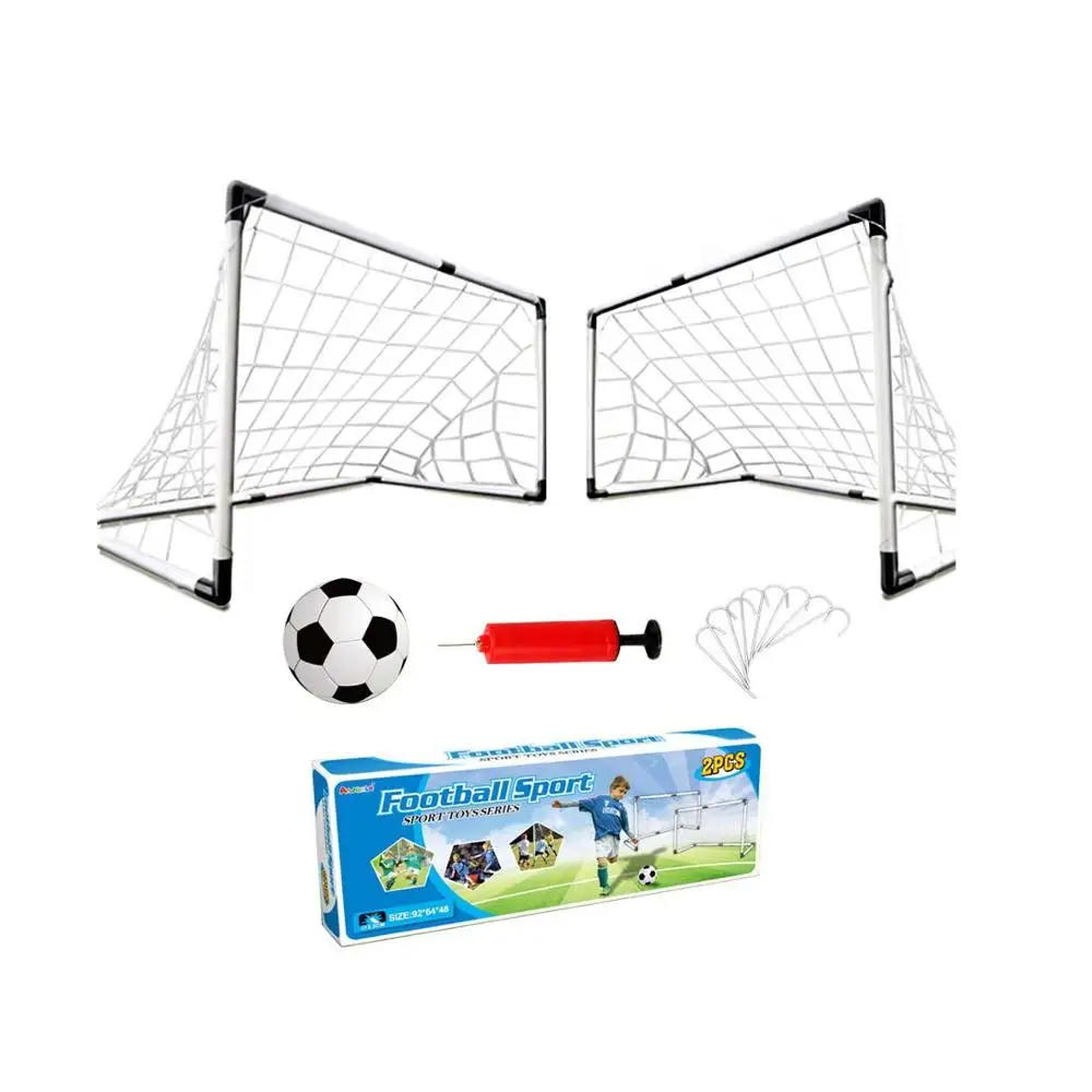 Kids Football Soccer Garden Goal Post Set Net Home Outdoor Sport Pump Ball Net 