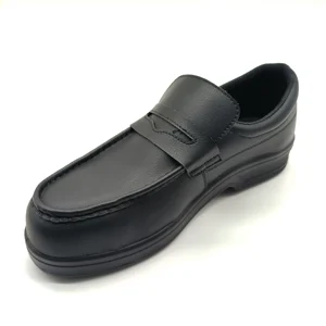 Low Cut Full Grain Leather Office Shoes Composite Cap Pu Outsole Safety Boots Light Weight Anti Smash