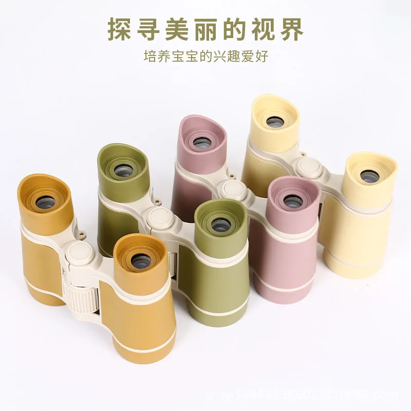 High-Power High-Definition Customized Double Telescope Plastic Binoscope for Kids Precision Molded for Outdoor Spring Travel Fun