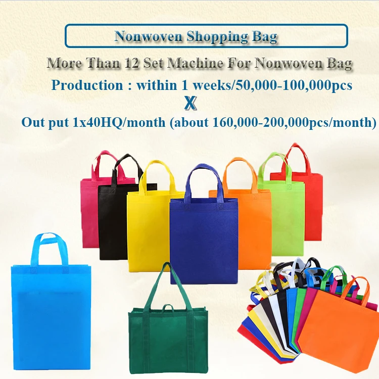 Fujian Golden Most Popular Bulk Laminated Tote Non-woven Offset Printed Hot Sealed T Shirt Handle Shopping Non Woven Bags