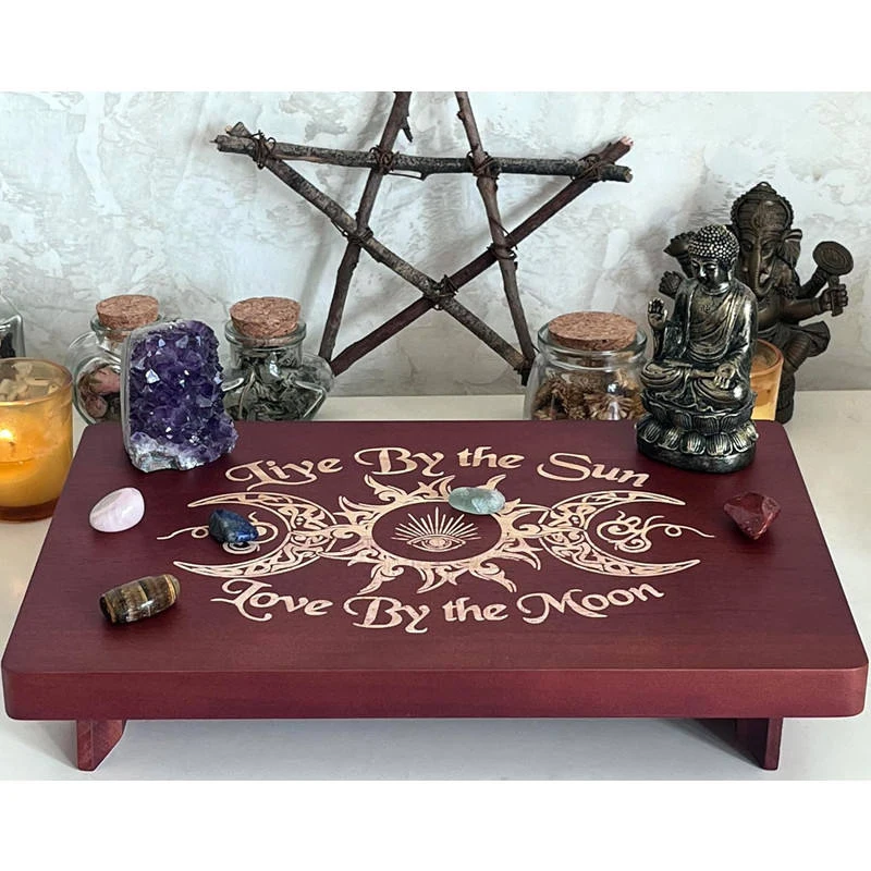 Altar Table Meditation Small Altar Table Wooden Witch Altar Wiccan Alter Table Buddhist Shrine
