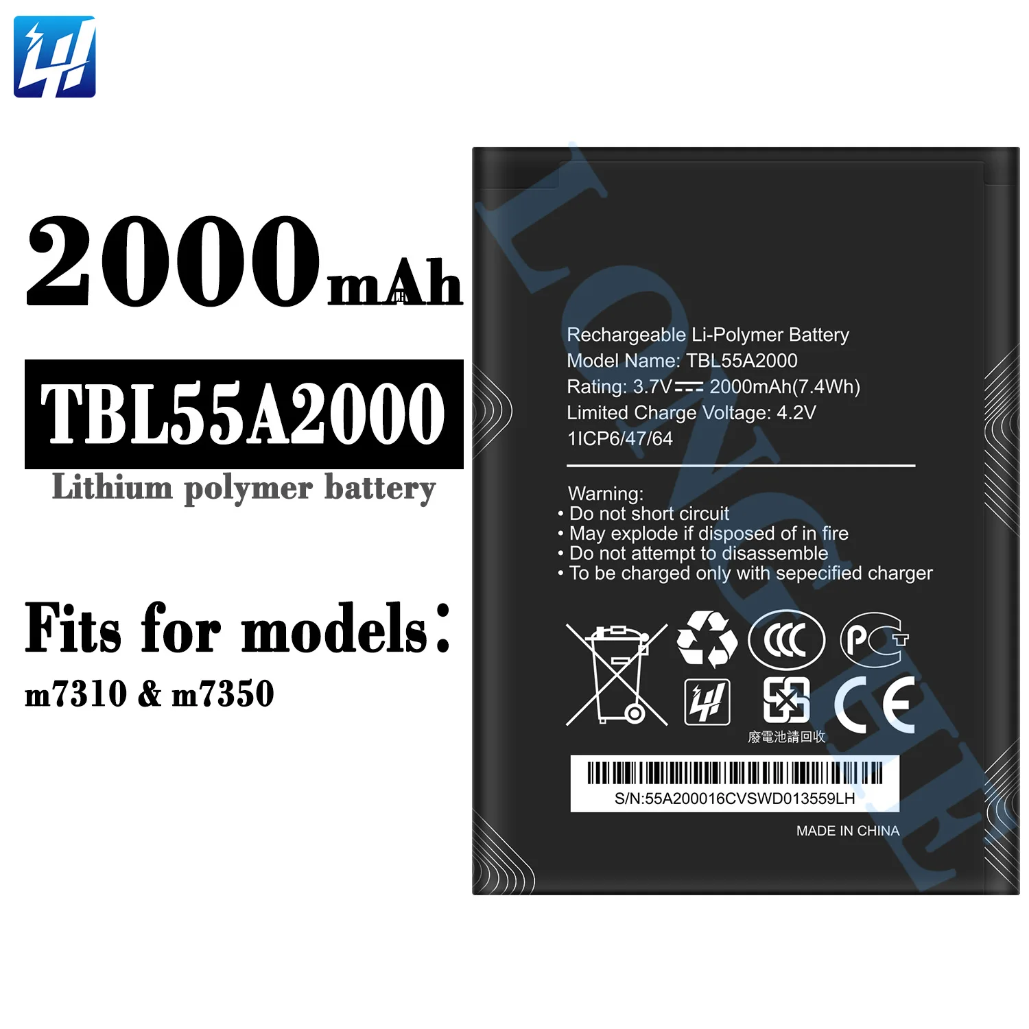 TBL-55A1800 Batteria Ricambio Per TPLink M7310 E M7350 | Con Toolkit E Nastro 3M - 5