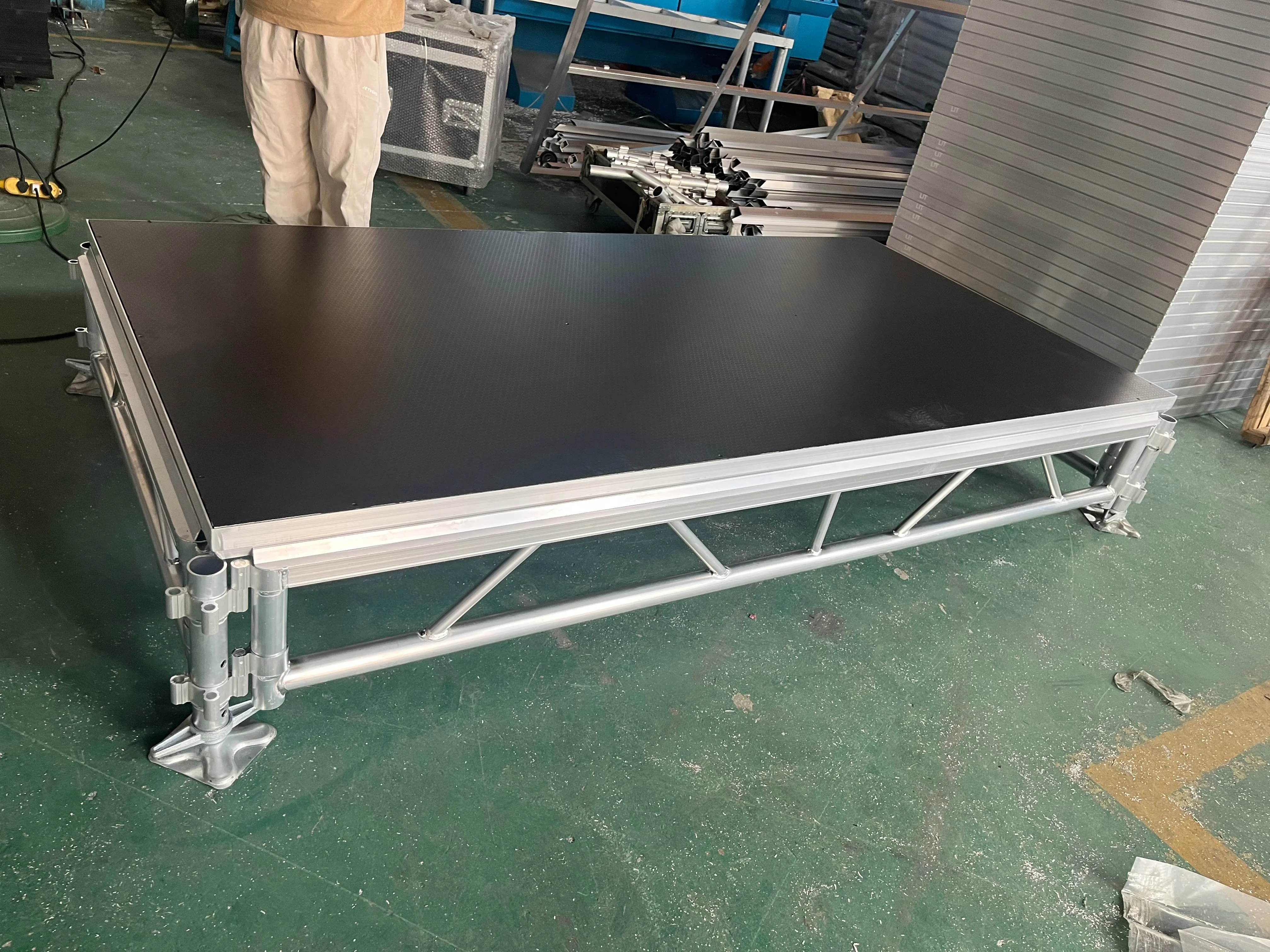 1.22x2.44M Stage Aluminum Assembly Stage Deck with Adjustable Height for Performance Wedding Event Stage Platform