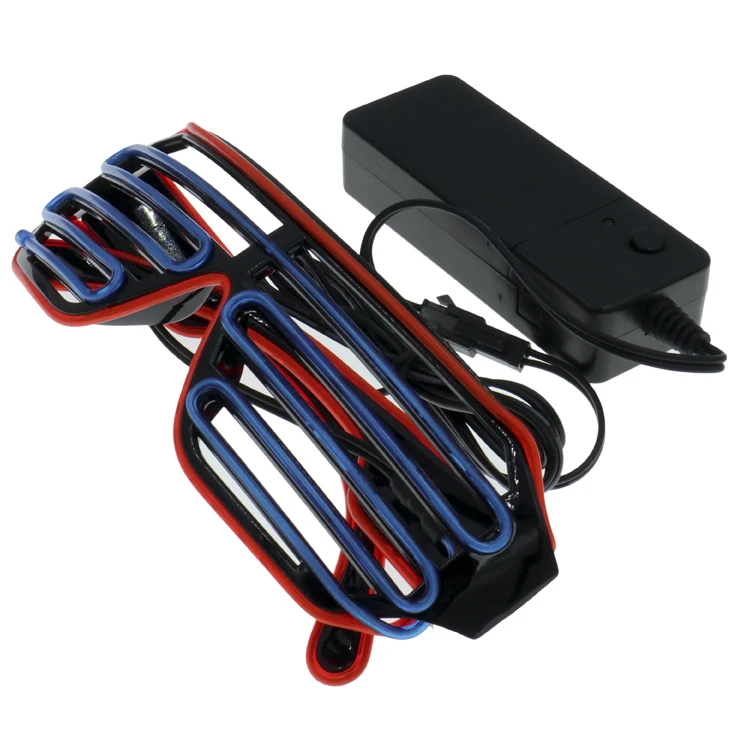 Затвор Оттенки неоновые EL провода светодиодные мигающие очки многоцветные светящиеся очки холодный свет светящиеся Клубные концертные вечерние очки