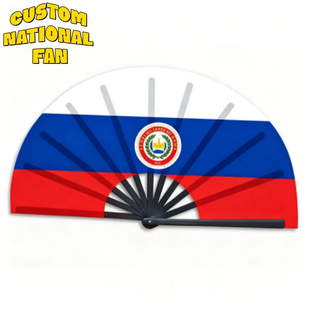 Portable Foldable Russia Hand Fans With Custom National Flag Design, Ideal For Sport Events & Sports Competition Cheering_voghion.com