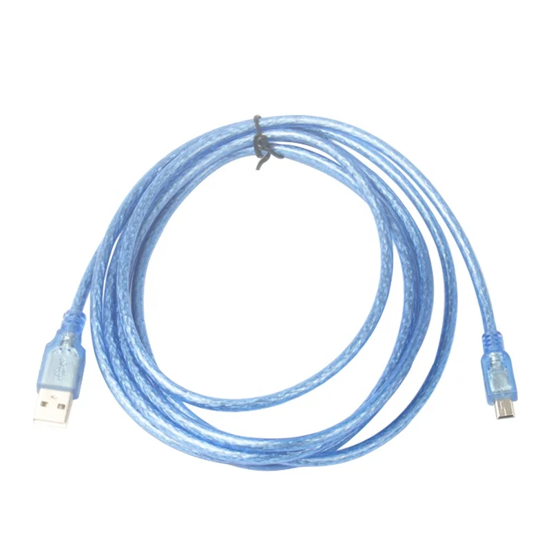 Wholesale 3m Transparent Blue Color Usb 2.0 A Male To Mini 5pin Male ...
