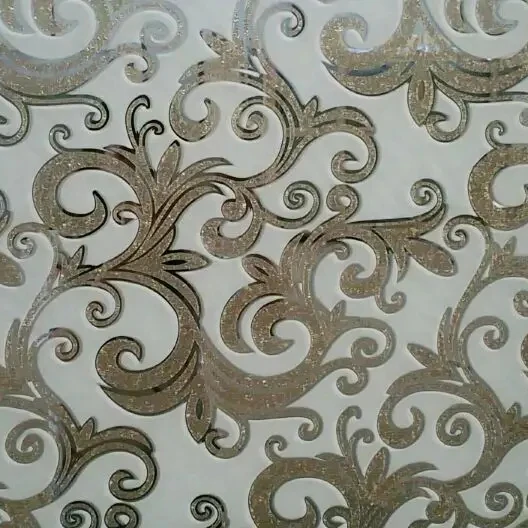 Titanium Ice Flower Glass Decorative Design Frosted Deep Acid Etched Glass Used on Doors/Windows/Shower Partition
