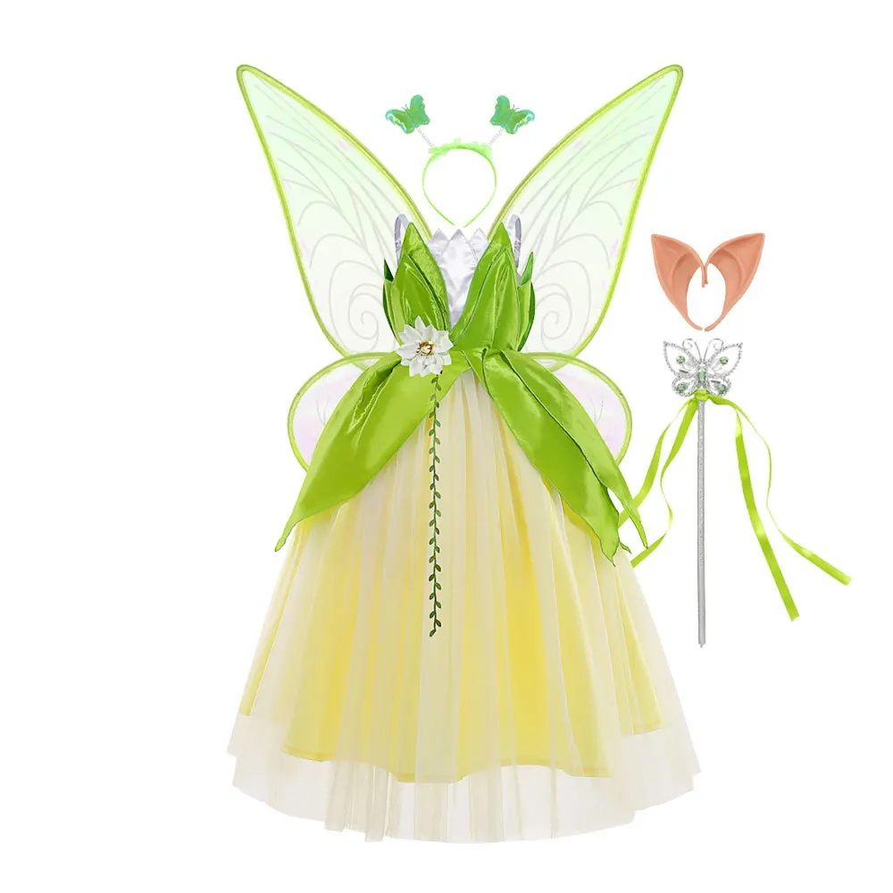 Tiana Green Fairy Frog Princess Dress - Perfect for Parties