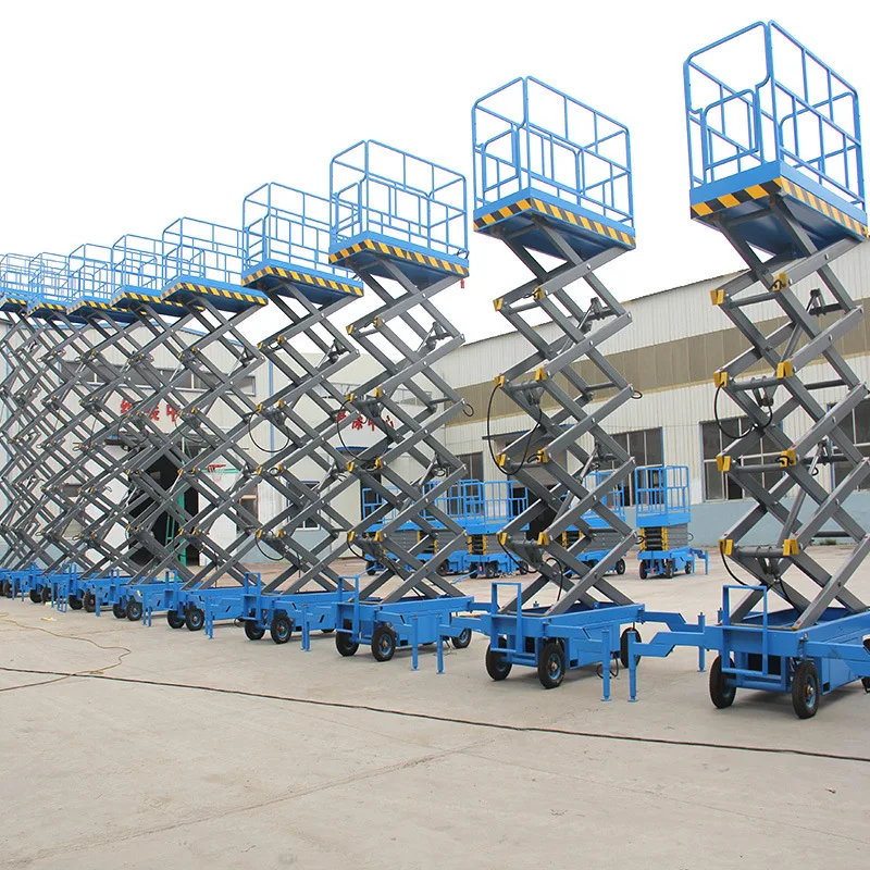 Custom Electric Motor Trolley Mobile Electric Human Scissor Lift 500kg