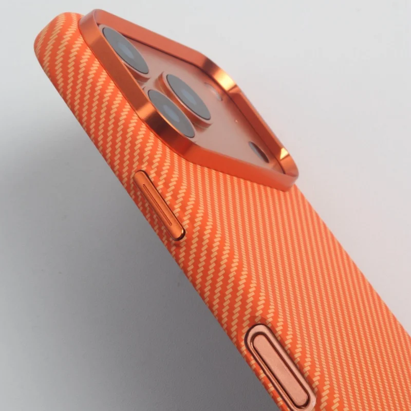 High Quality Slim PC Carbon Fiber Texture Magnetic Phone Case for iPhone 18 17 Pro Max Wireless Charging Shockproof Hard Cover