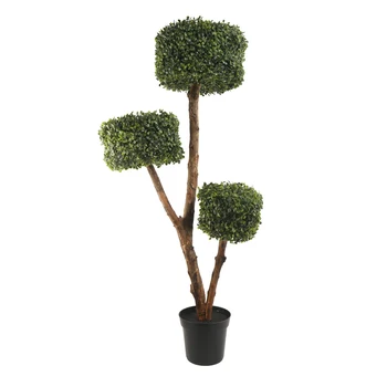 Hot sale cheap plastic bonsai large boxwood with trunk for home decor artificial tree