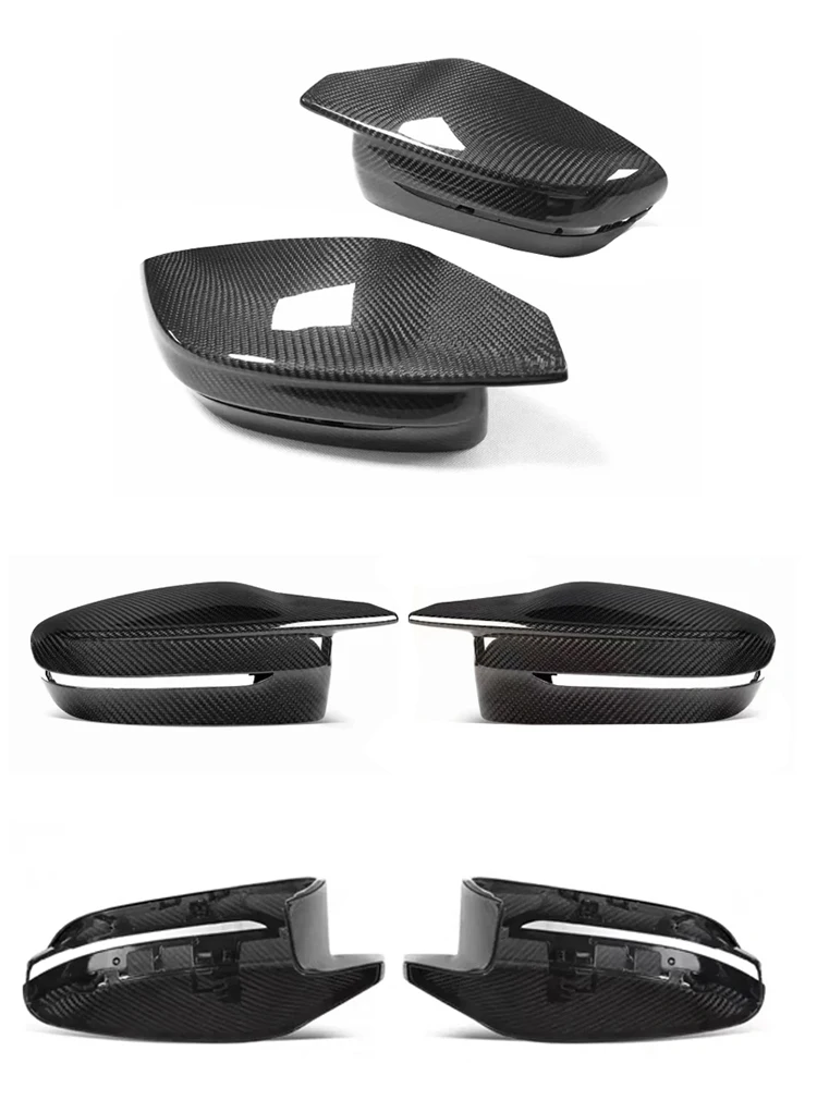 Car Body Upgrade Wing Dry Carbon Fiber Mirror Caps Side Mirror Cover 