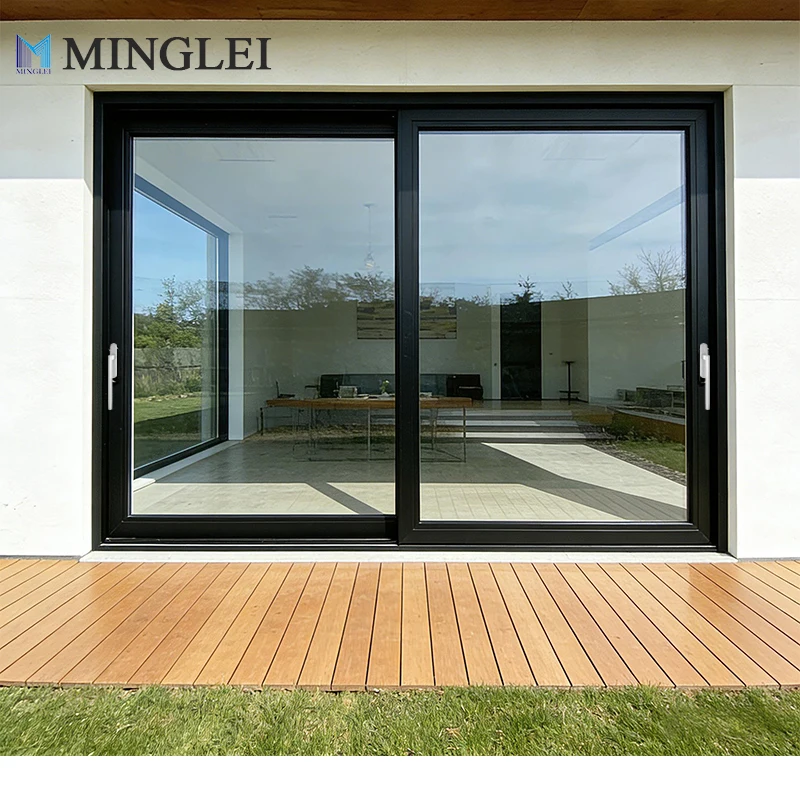Exterior Aluminum Frame sliding Patio door Triple Glass  Aluminum Lift and Slide door with Low-e glass