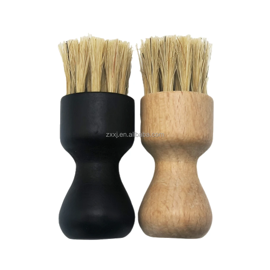 Shoe Brush Natural Wooden Pig Bristle Hair Horsehair Oem Custom Logo