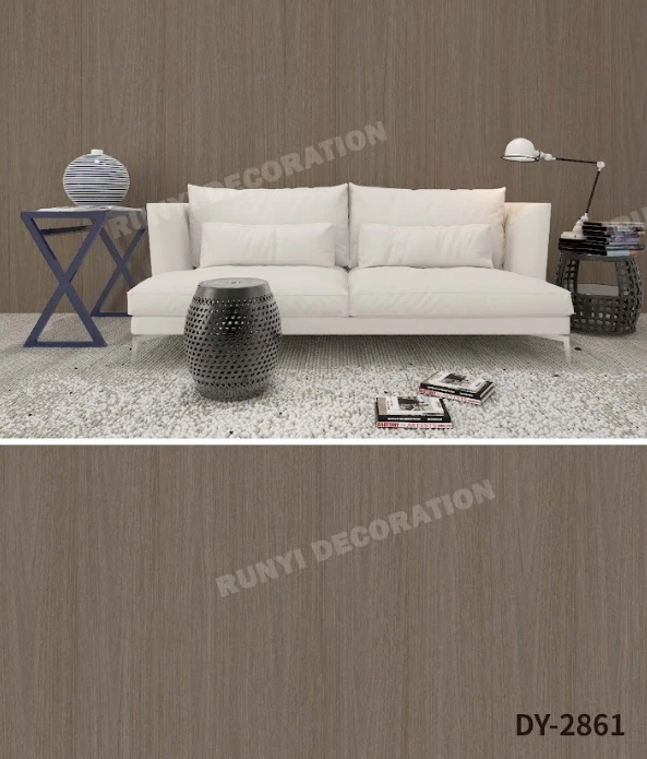 PVC Substrate Wooden Textures Embossing Pvc Indoor Decor Film Protective Surface Door Panel Press Melamine Foil for Steel Panel