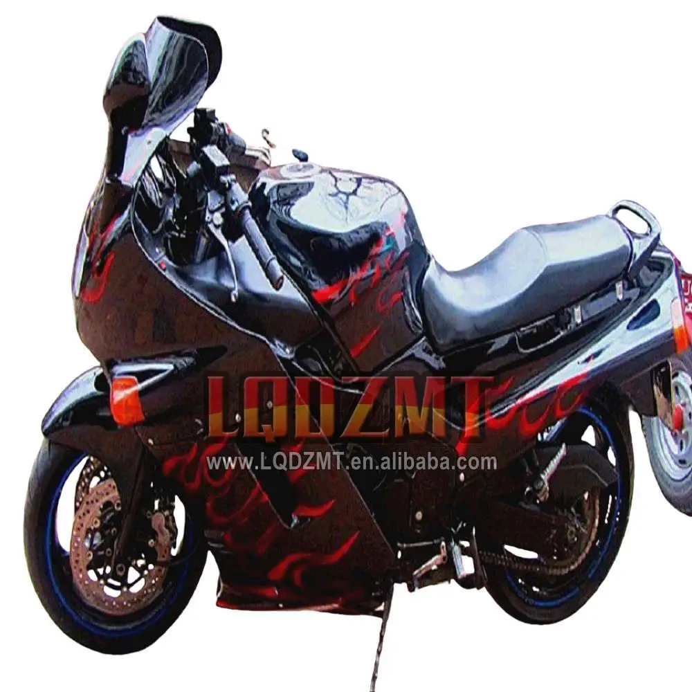 ZX-11 for KAWASAKI NINJA ZZR 1100 ZX 11R ZX11 Flames Red