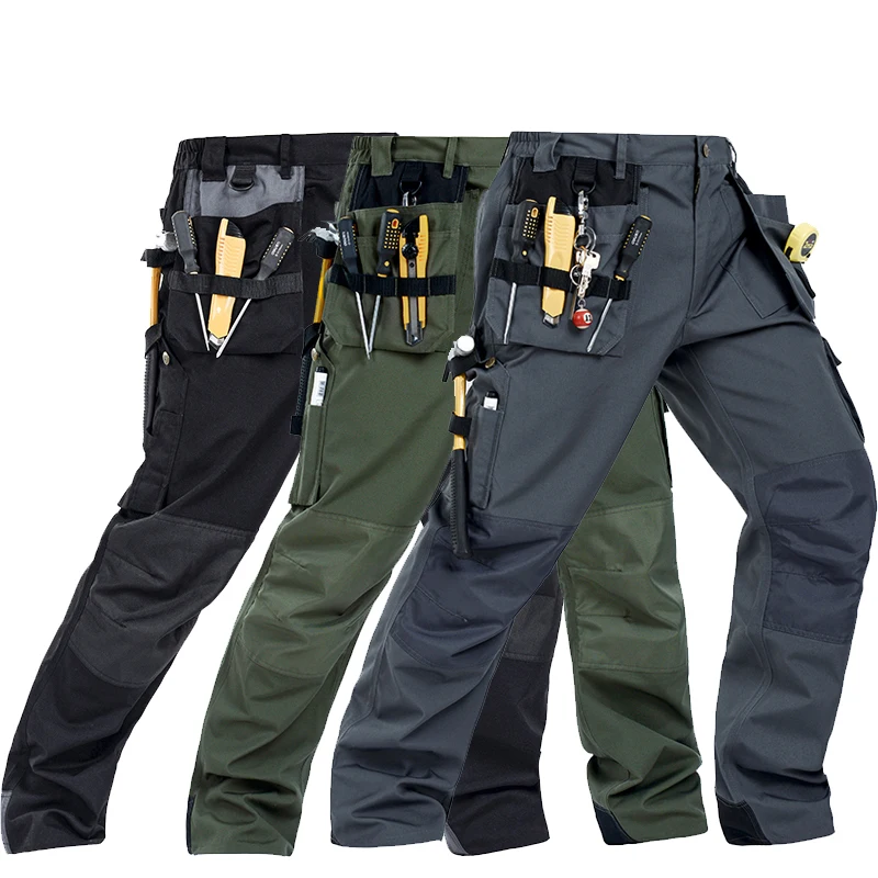 High Quality Mens Work Worker Safety Kneepad Pockets Pants