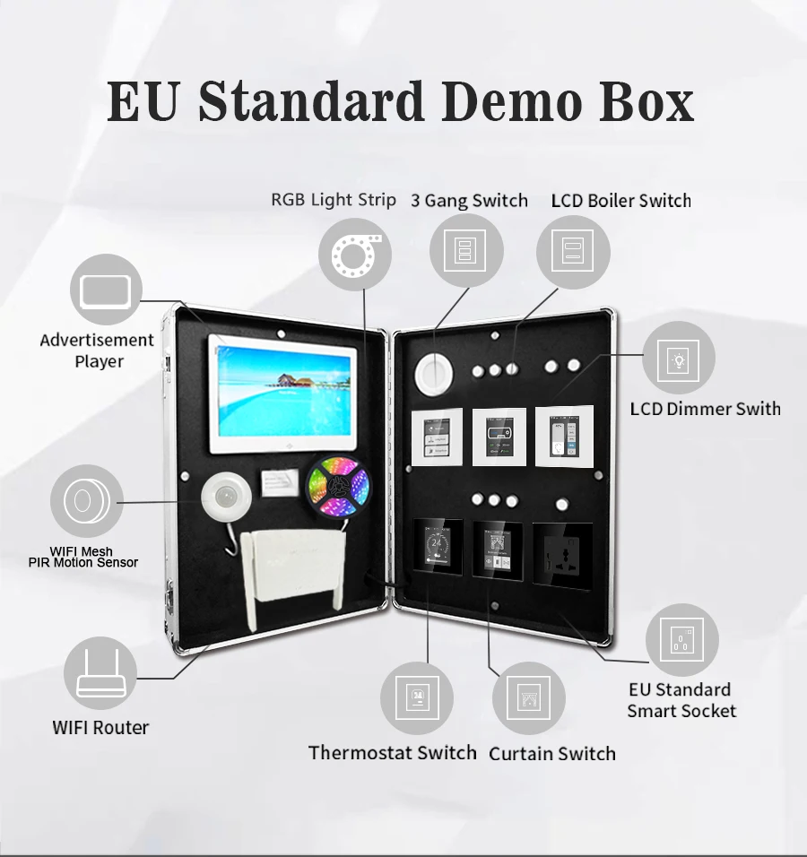 Wifi Tuya Switch Smart Home Automation Hand Carry Homekit Demo Kit Box 1 2 3 Gang Wifi Switch