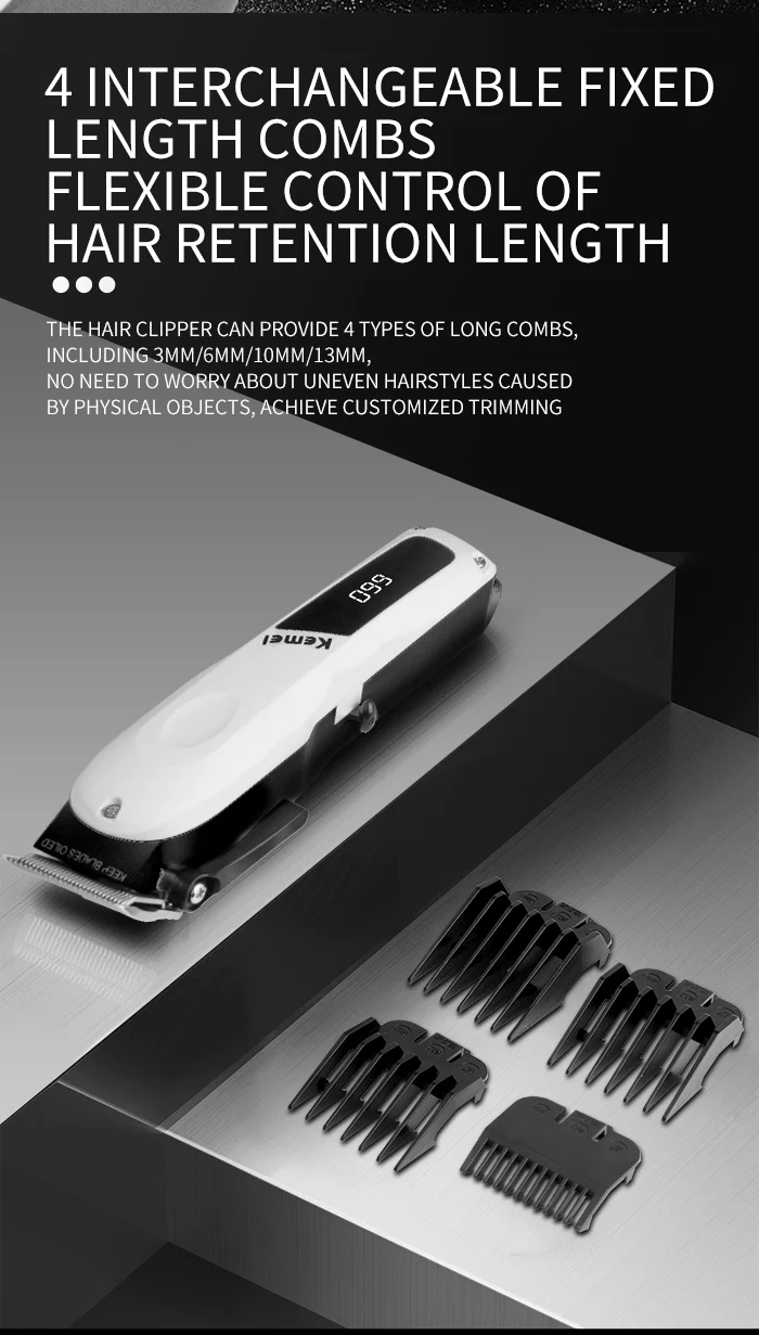 Kemei KM-807 Professional Hair Clipper and Beard Trimmer description image 4