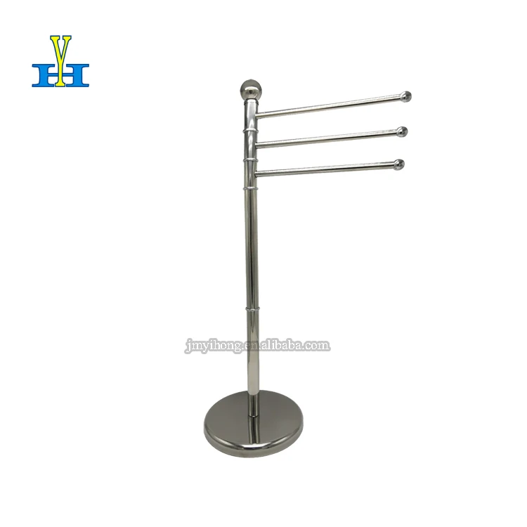 Hot Sale Stainless Steel Hotel Floor Free Standing Vertical Three Rail