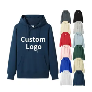 Custom Logo Print Cotton Blank Casual Sweatshirt Tracksuit Unisex Fleece Embroidery Bulk Heavyweight Plain Men's Hoodies