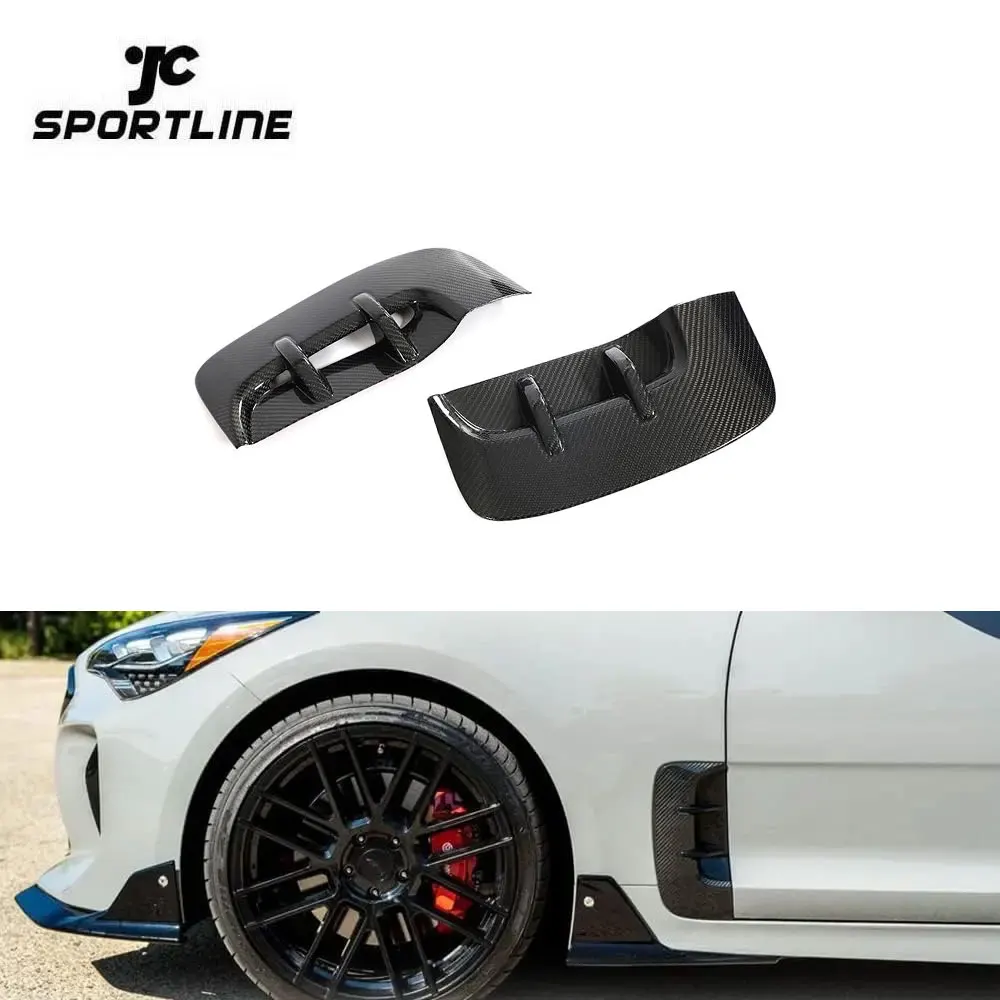 YOUTOOCAR Real Carbon Fiber Tail Light Trim Covers For Kia Stinger 2018–2023 – Gloss Black Protective Accessories