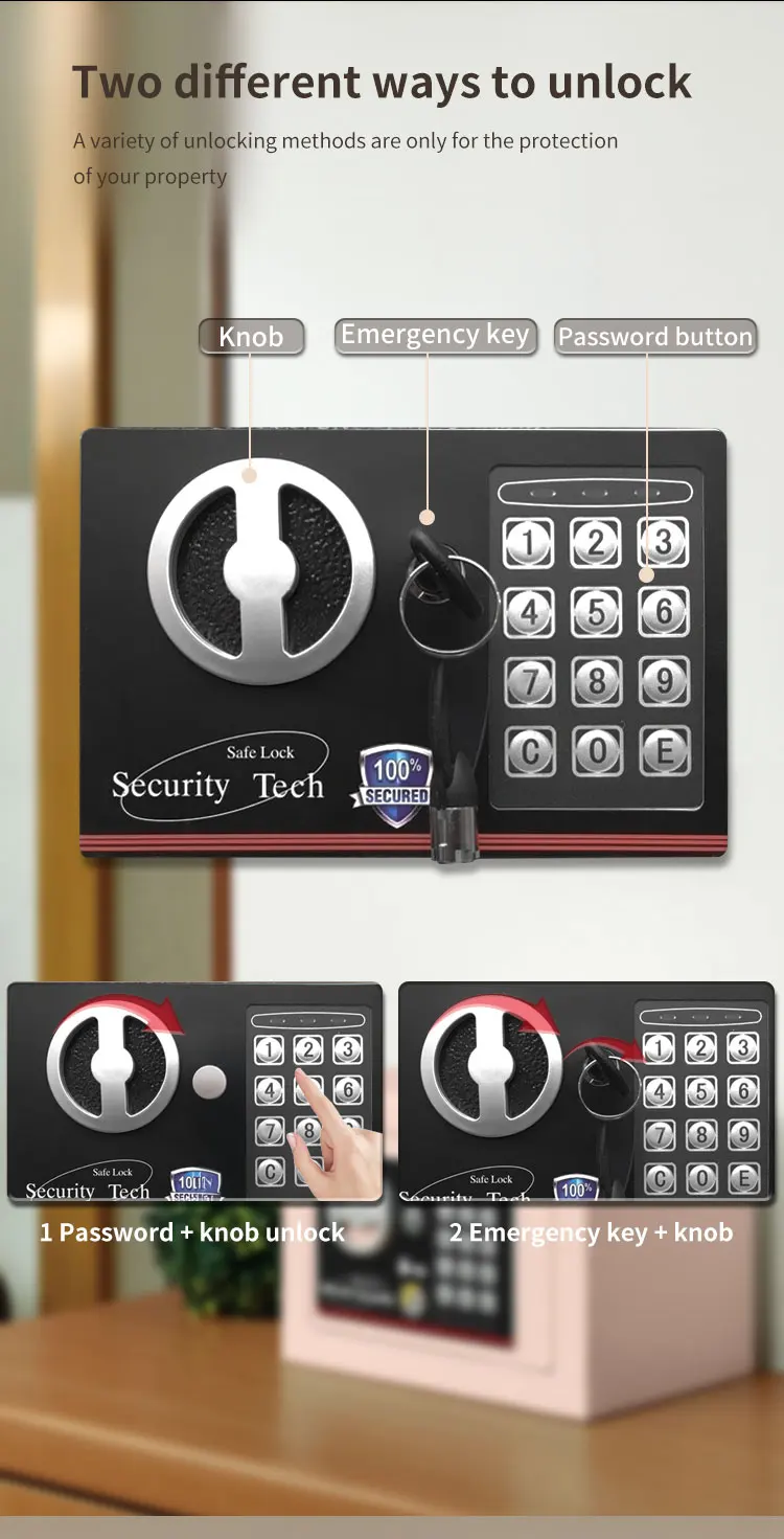 CEQSAFE China High-end Mini Wall Hotel Box Personal Small Electronic Safe Box details