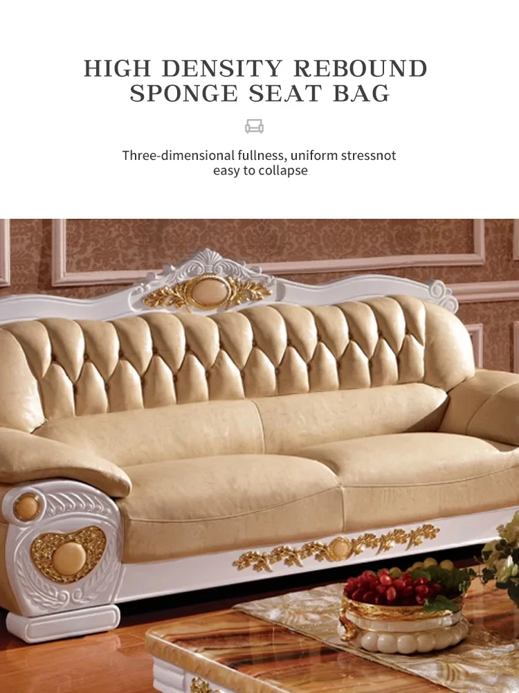Classic European Style Couches Living Room Luxury Furniture Sofa Set