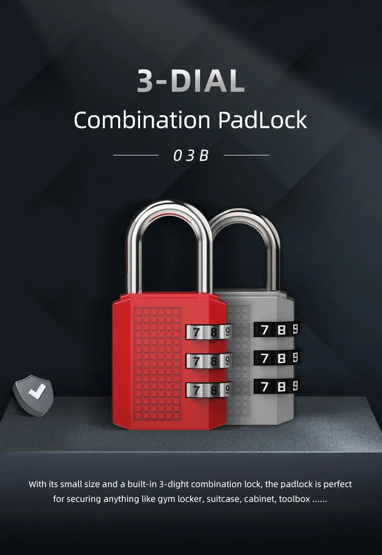 Serratura Combinazione Password Hasp Locks 3 Cifre Con Vite, Lucchetto