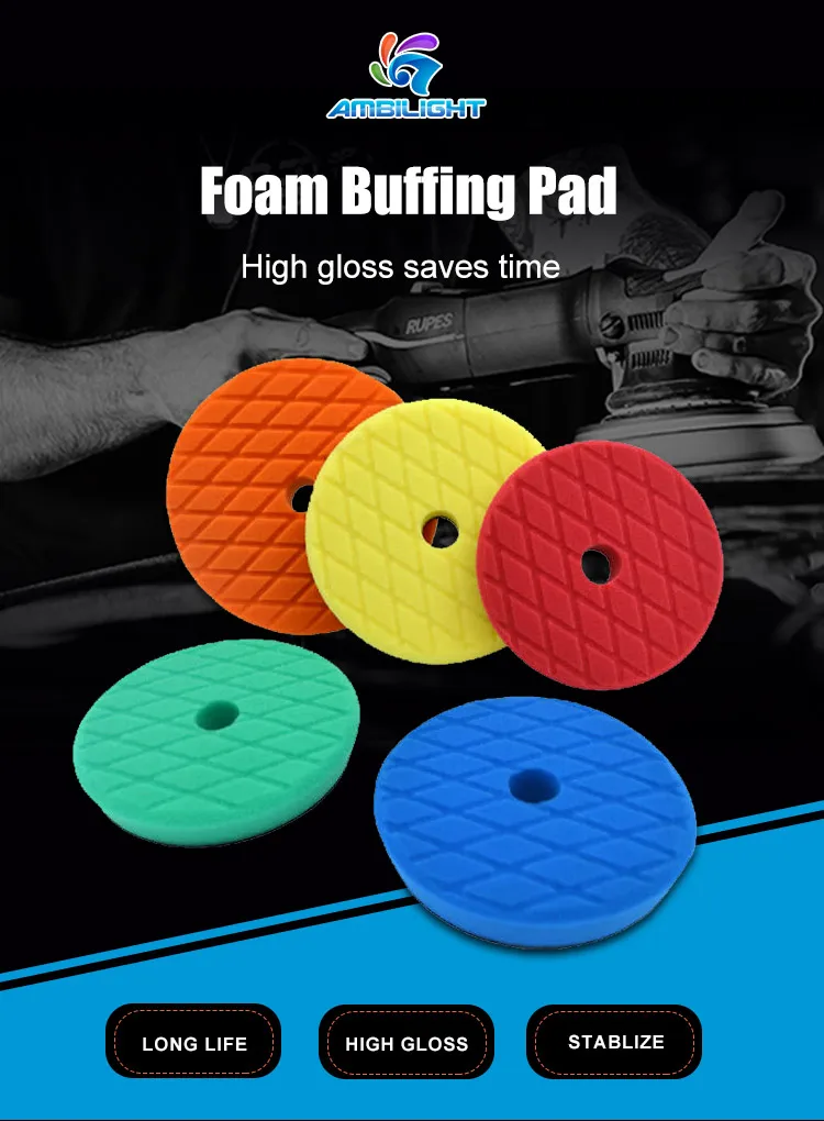 Car Detailing Paint Polishing Foam Pads Imported Sponge Beveled Shape