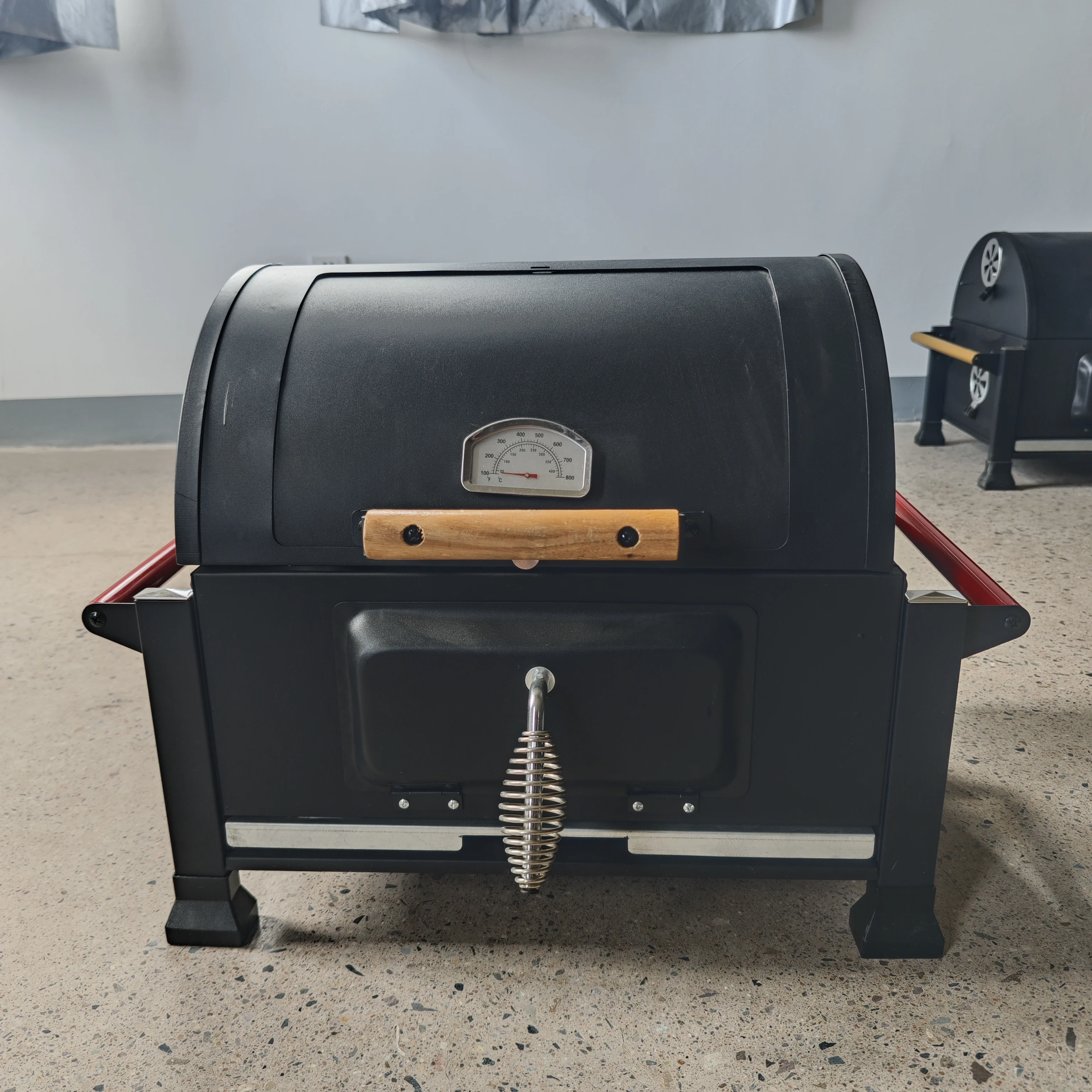 product hot sale outdoor barbecue barrel charcoal tabletop smoker portable bbq grill-2