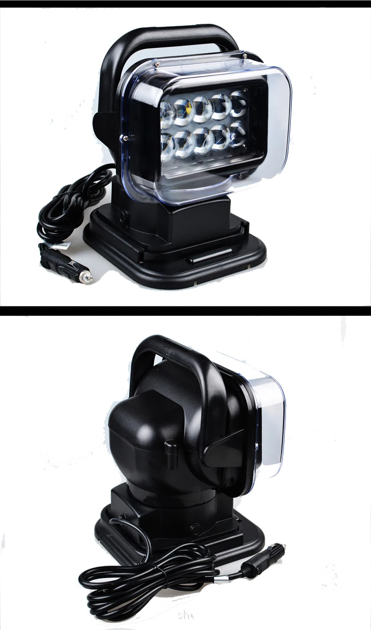 360 Degree Spot Scene Black Color Ambulance Fire Emergency Warning R65 Magnetic LED Emark Truck Search Light