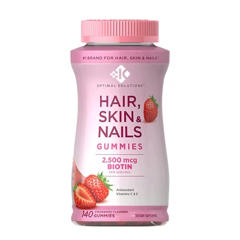 Private Label Vegan Hair Growth Supplements Bear Organic Vtamins Biotin Gummies For Hair Skin Nails