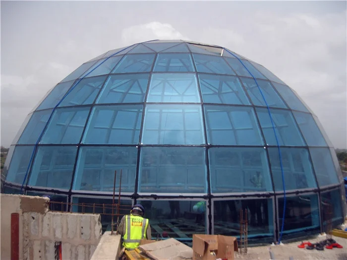 LF Steel Structure Dome Design Building Space Frame Dome Glass Hall Prefab