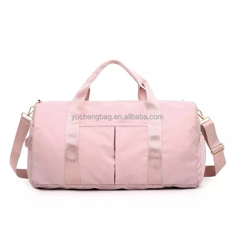 Low Moq Pink Duffle Bag Custom For Women Travel Bag Gym With Shoe