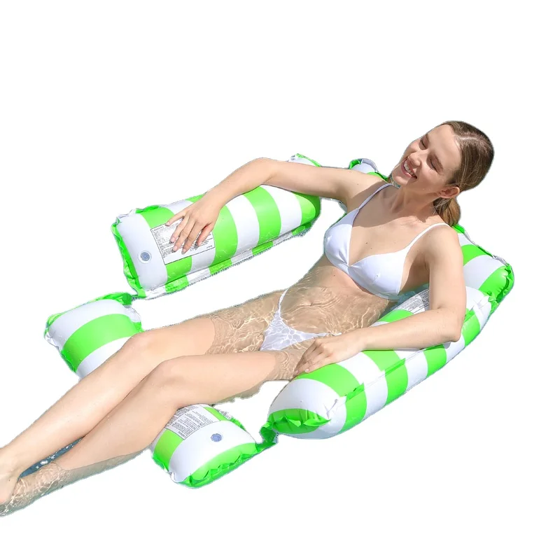 Outdoor Water Floating Bed Swimming Float Inflatable Mesh Water Hammock